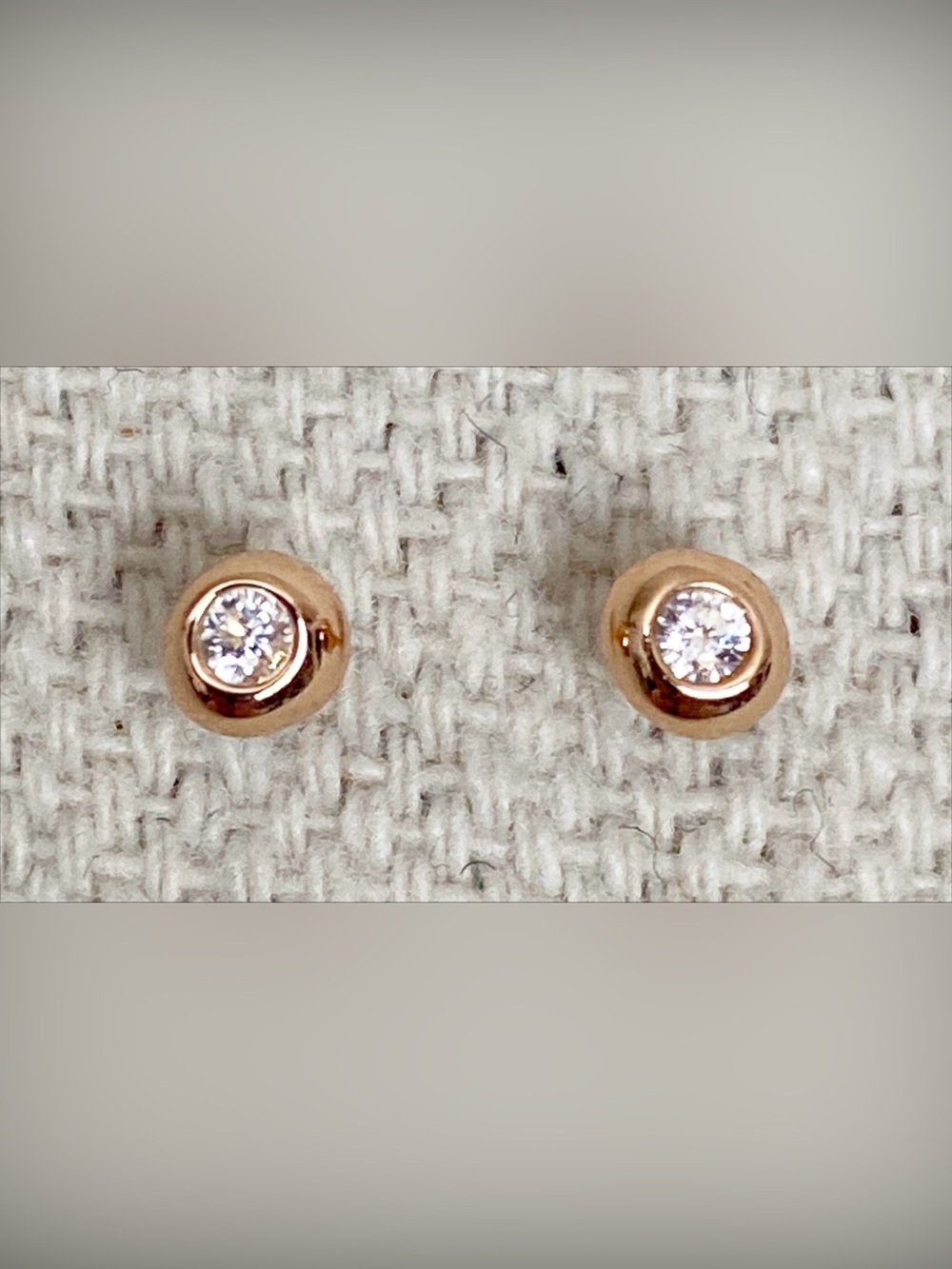 Kendra Scott Tiny Rose Gold Cubic Zirconia Stud Earrings